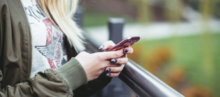 Woman using a mobile phone