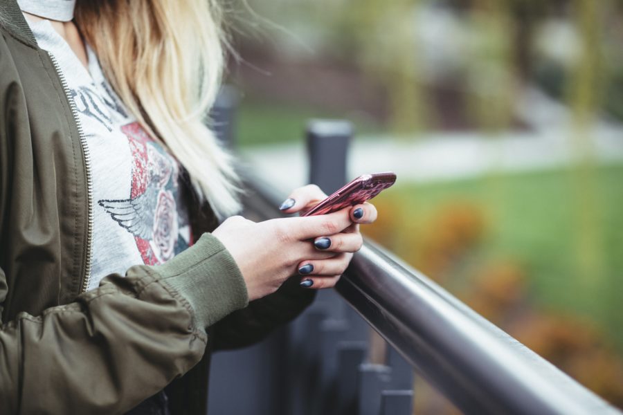 Woman using a mobile phone