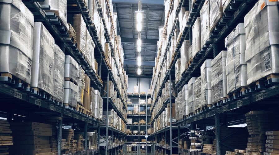 Inside a warehouse representing a successful supply chain